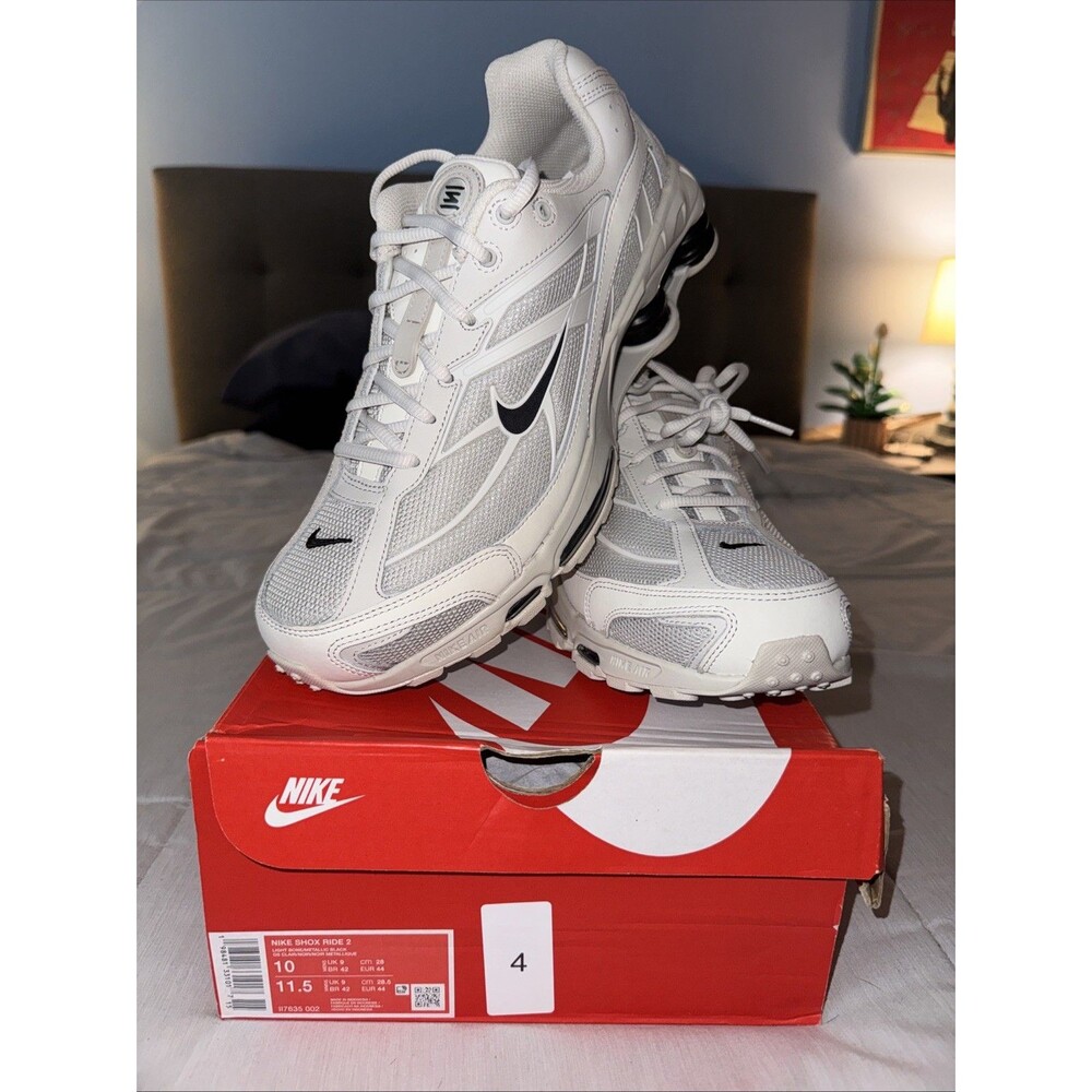 Nike Shox Ride 2 Light Bone Metallic Black Men’s Size 10 New With Box